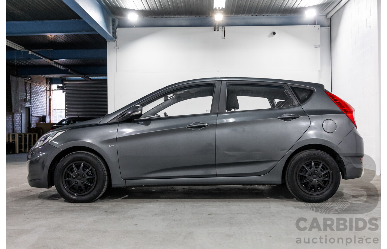 1/2013 Hyundai Accent Active RB 5d Hatchback Carbon Grey Metallic 1.6L