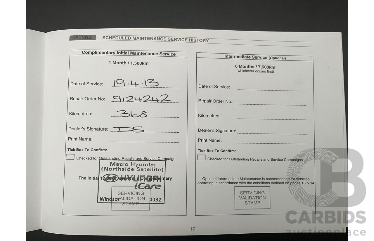 1/2013 Hyundai Accent Active RB 5d Hatchback Carbon Grey Metallic 1.6L
