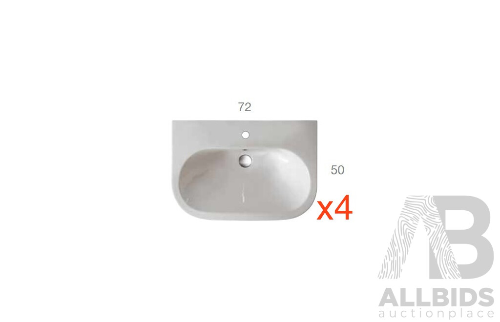 GLOBO SA006.BI Wash Basin 72x50cm - Lot of 4
