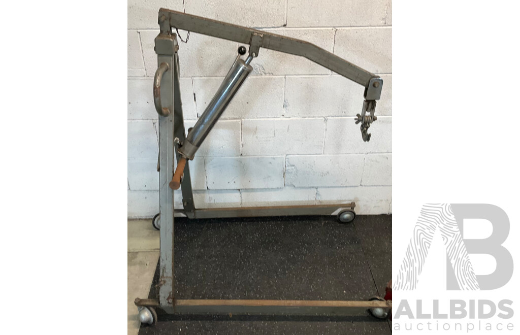 FERREX Electric Drill Press & Folding Crane & Vintage Dawn Vice & Battery Load Tester