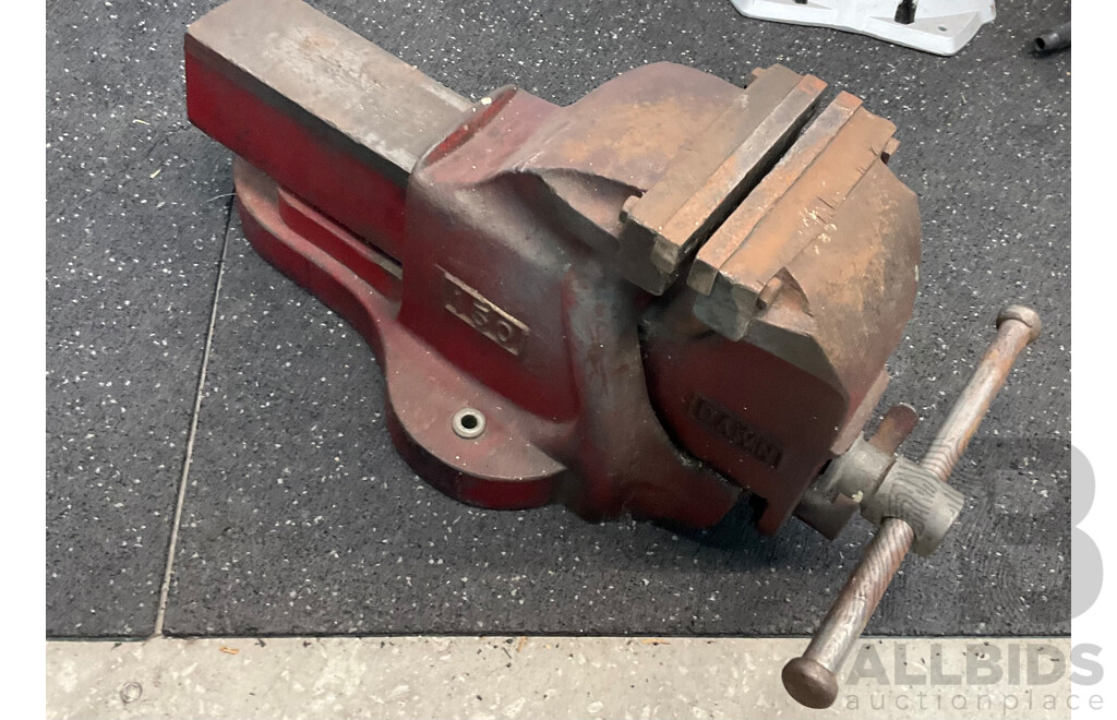 FERREX Electric Drill Press & Folding Crane & Vintage Dawn Vice & Battery Load Tester