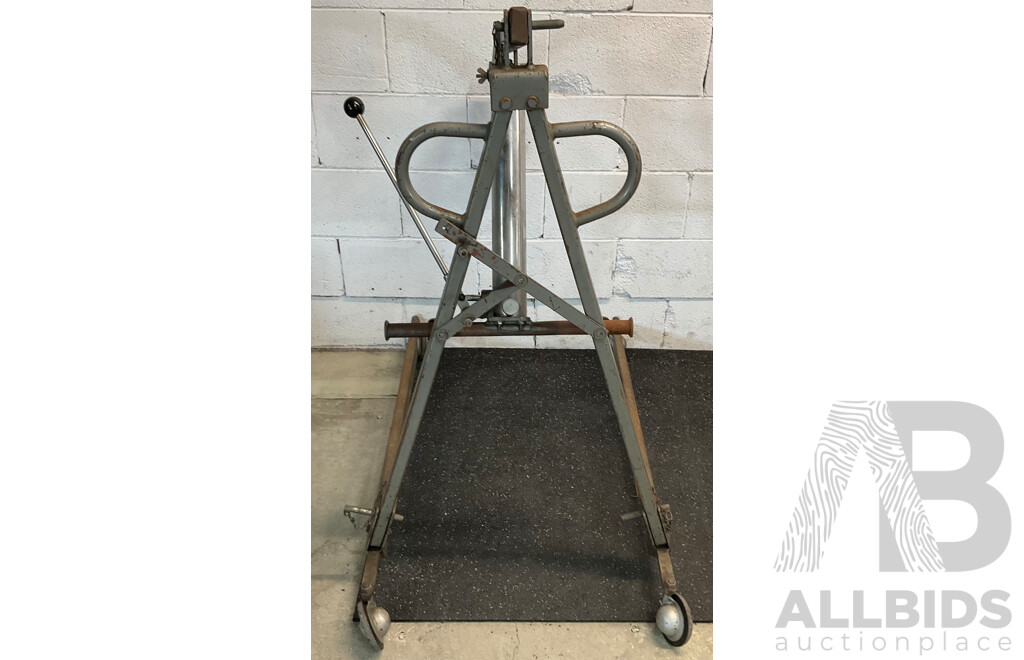 FERREX Electric Drill Press & Folding Crane & Vintage Dawn Vice & Battery Load Tester