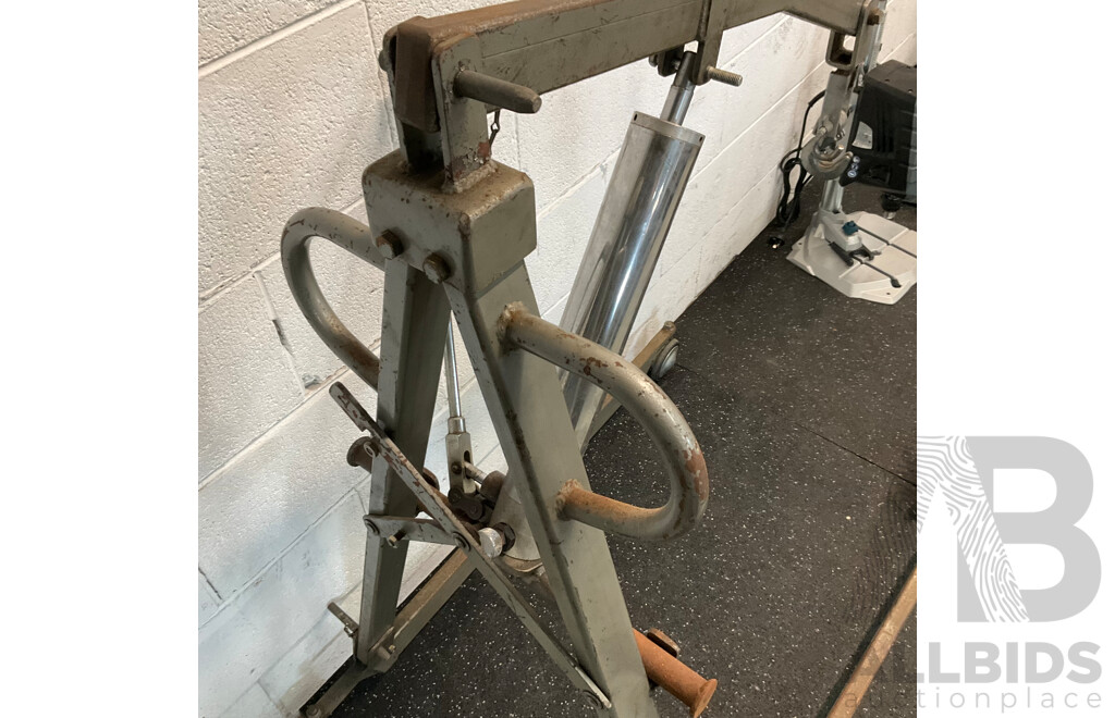 FERREX Electric Drill Press & Folding Crane & Vintage Dawn Vice & Battery Load Tester