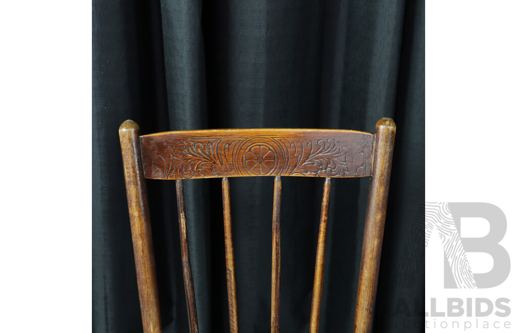 Set of Five Country Cottage Kitchen Chairs