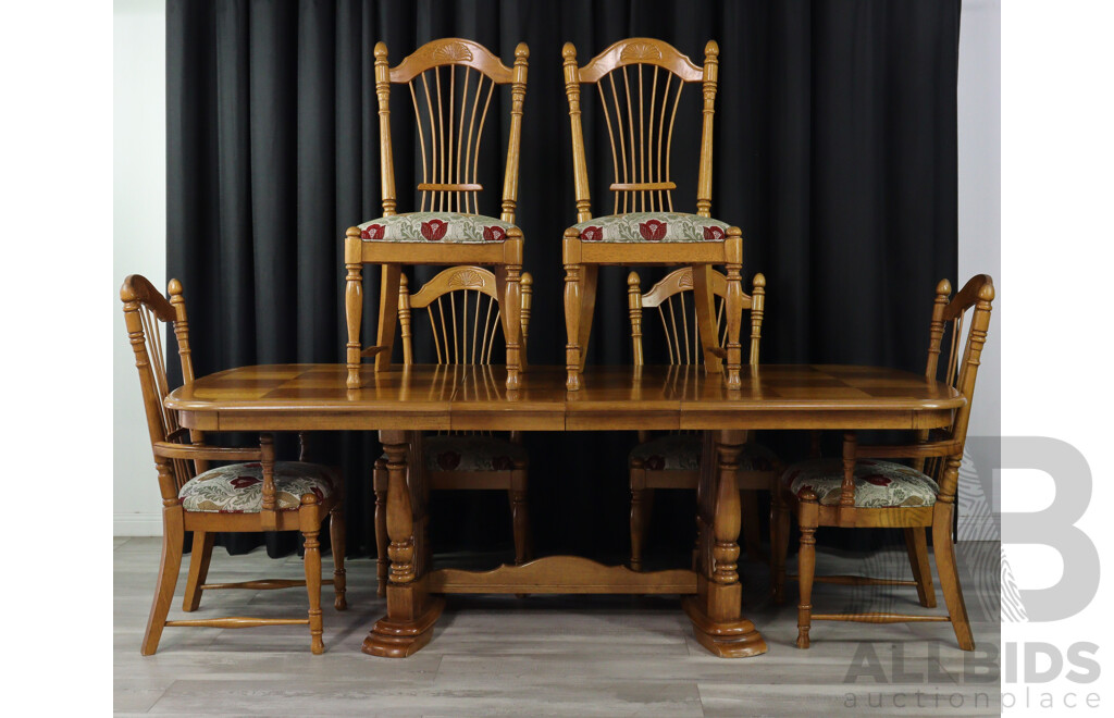 Oak Seven Piece Dining Suite by Universal Furniture