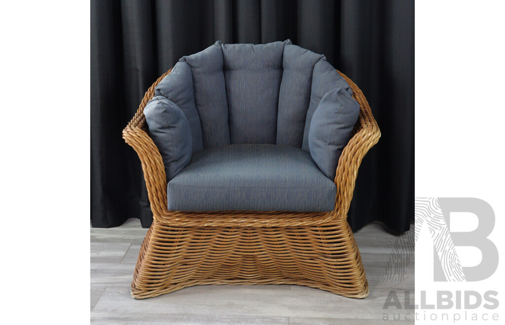 Oversized Cane Armchair