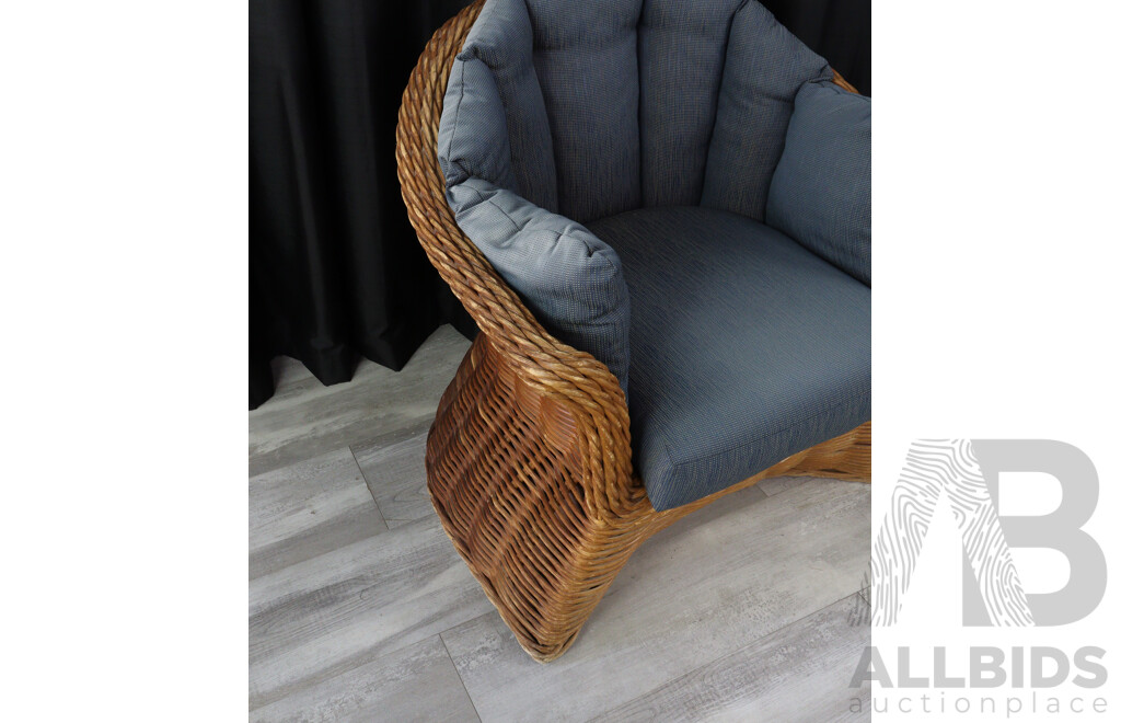 Oversized Cane Armchair