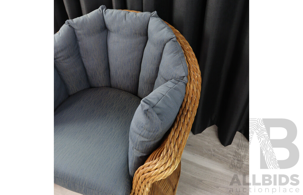 Oversized Cane Armchair