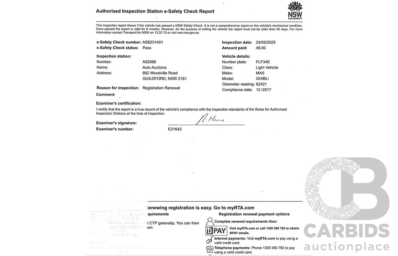 12/2017 Maserati Ghibli Sport Limited Edition (RWD) M157 MY17 4d Sedan Nero Ribelle Mica Turbo V6 3.0L