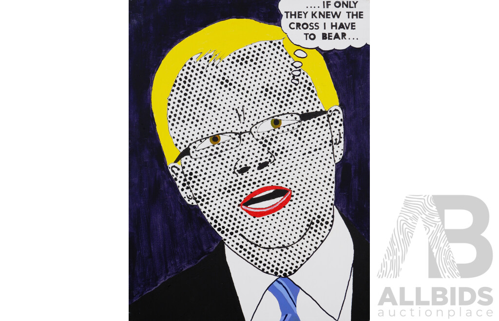 John Thomson Dalrymple Wood AO, (20th Century, Australian, 1944-2016), Abbott & Rudd, Oil on Canvas, 61 x 46 cm (2)