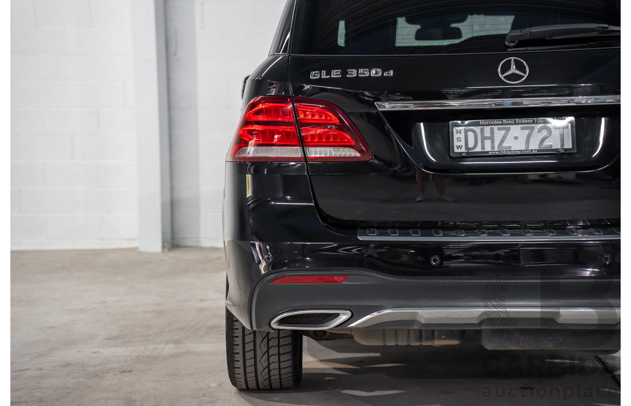 08/2016 Mercedes-Benz GLE 350d 4MATIC (AWD) 166 MY17 4D Wagon Obsidian Black Metallic Turbo Diesel V6 3.0L