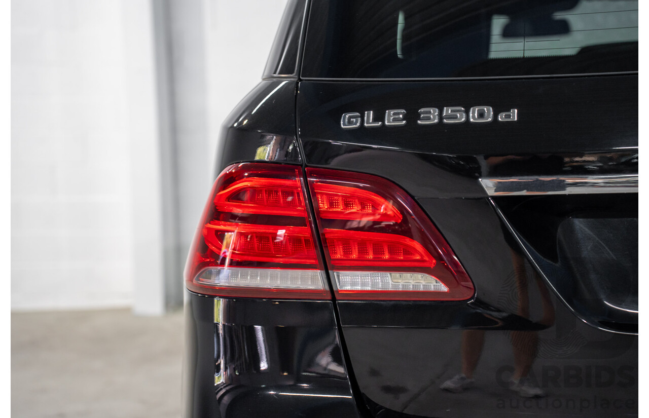 08/2016 Mercedes-Benz GLE 350d 4MATIC (AWD) 166 MY17 4D Wagon Obsidian Black Metallic Turbo Diesel V6 3.0L