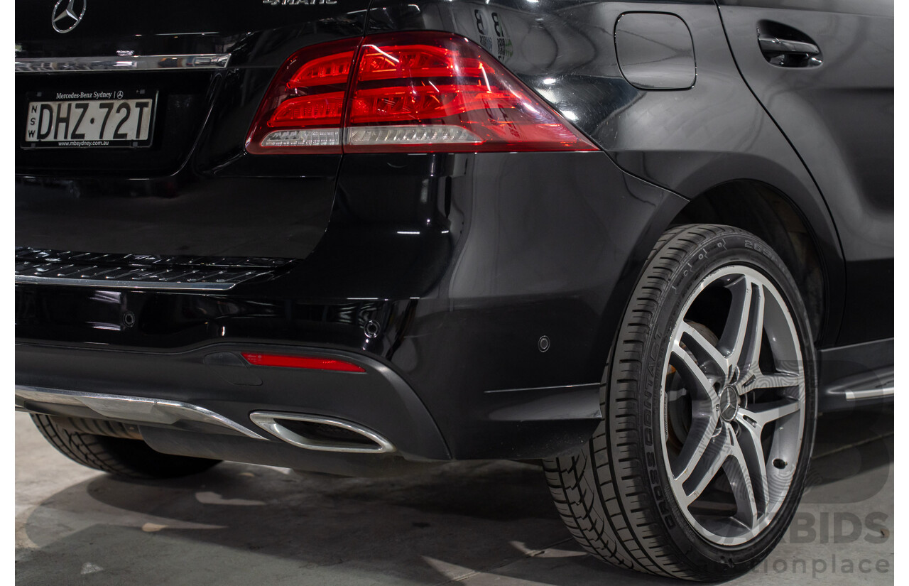 08/2016 Mercedes-Benz GLE 350d 4MATIC (AWD) 166 MY17 4D Wagon Obsidian Black Metallic Turbo Diesel V6 3.0L