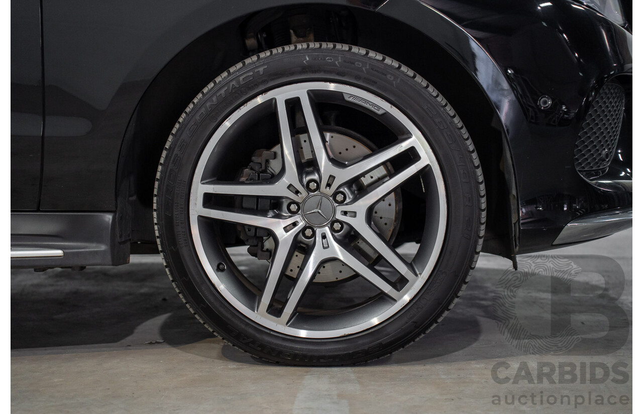 08/2016 Mercedes-Benz GLE 350d 4MATIC (AWD) 166 MY17 4D Wagon Obsidian Black Metallic Turbo Diesel V6 3.0L