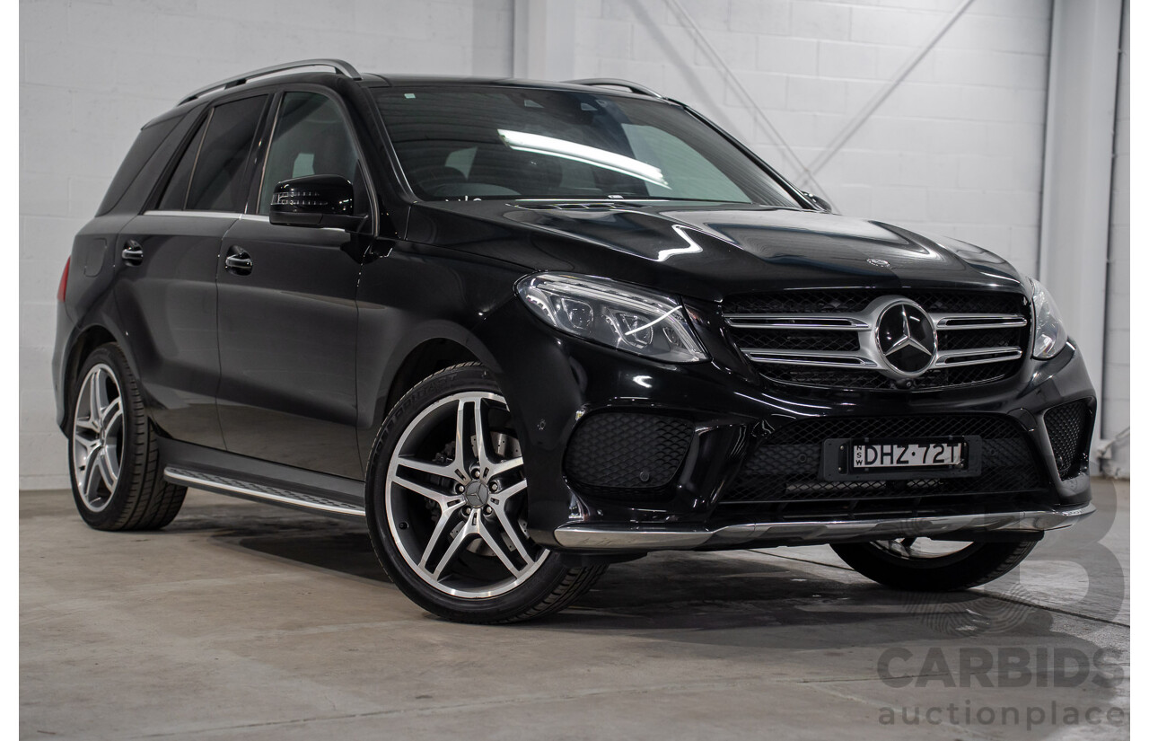 08/2016 Mercedes-Benz GLE 350d 4MATIC (AWD) 166 MY17 4D Wagon Obsidian Black Metallic Turbo Diesel V6 3.0L