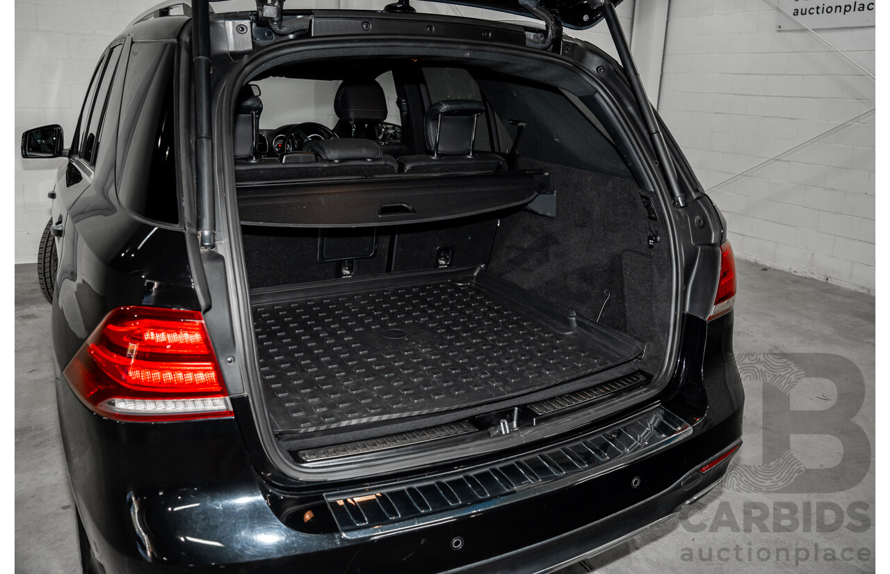 08/2016 Mercedes-Benz GLE 350d 4MATIC (AWD) 166 MY17 4D Wagon Obsidian Black Metallic Turbo Diesel V6 3.0L