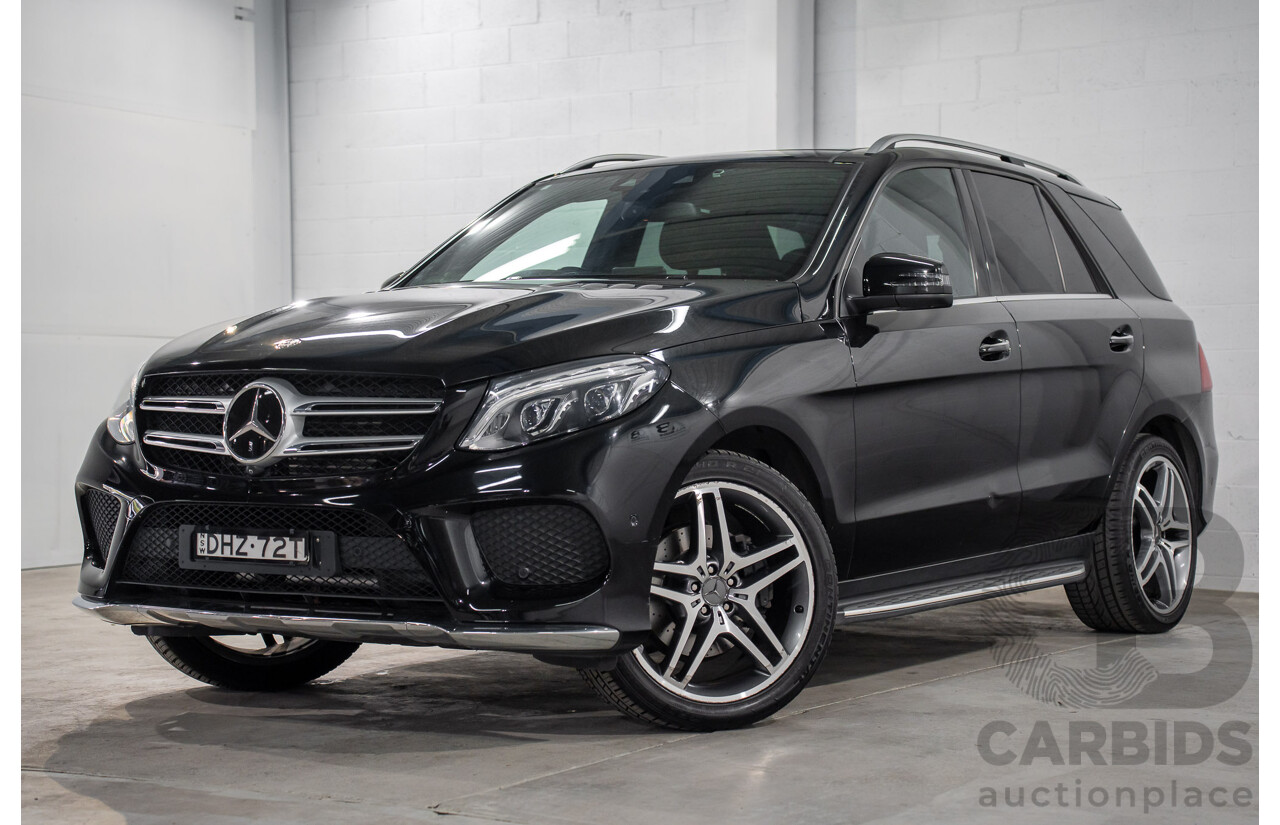 08/2016 Mercedes-Benz GLE 350d 4MATIC (AWD) 166 MY17 4D Wagon Obsidian Black Metallic Turbo Diesel V6 3.0L