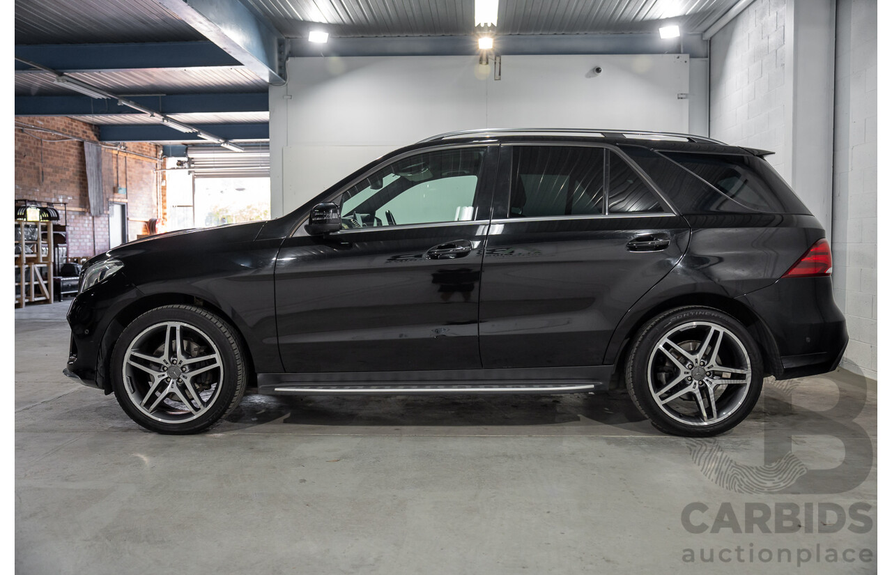 08/2016 Mercedes-Benz GLE 350d 4MATIC (AWD) 166 MY17 4D Wagon Obsidian Black Metallic Turbo Diesel V6 3.0L
