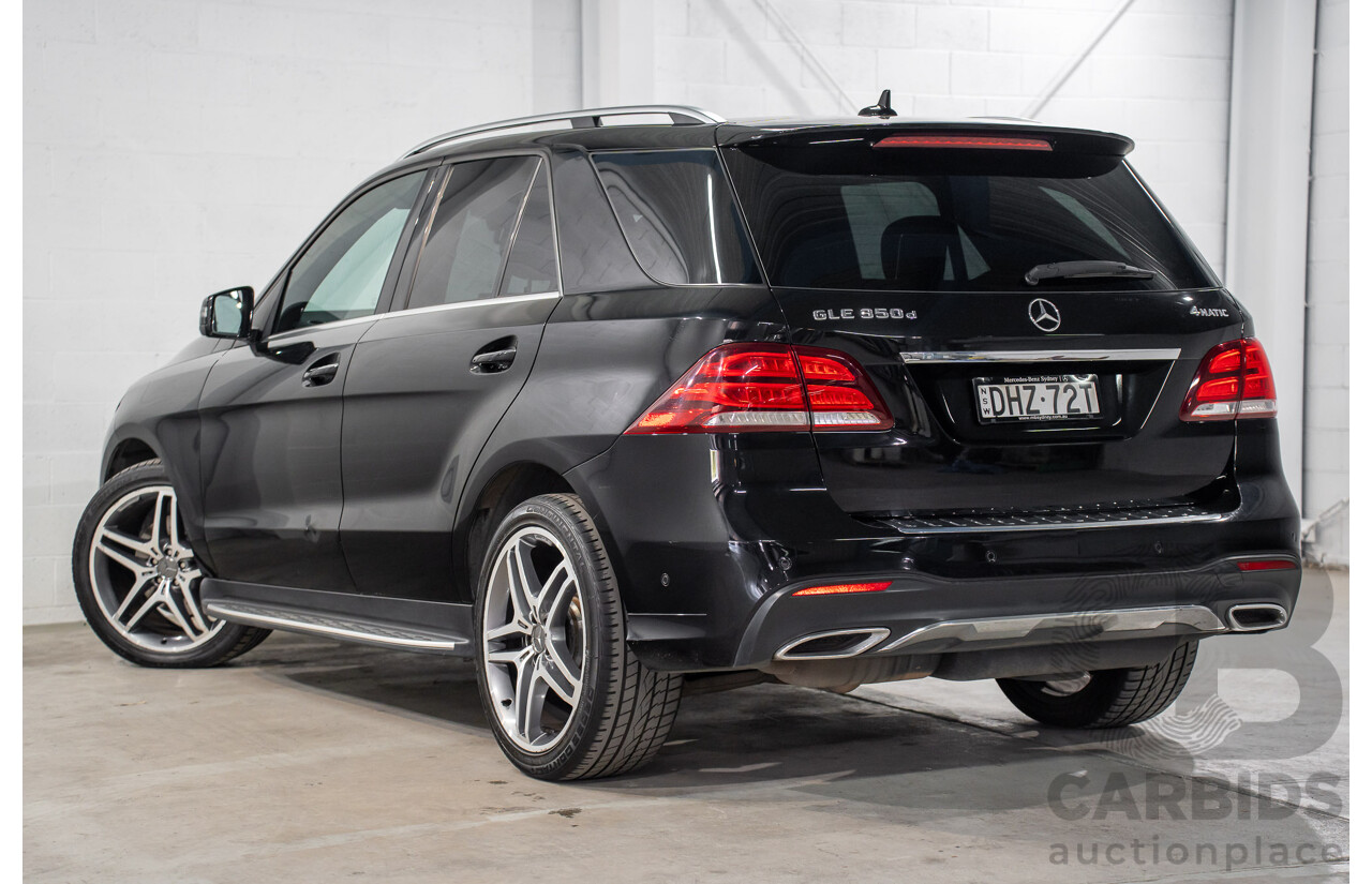 08/2016 Mercedes-Benz GLE 350d 4MATIC (AWD) 166 MY17 4D Wagon Obsidian Black Metallic Turbo Diesel V6 3.0L