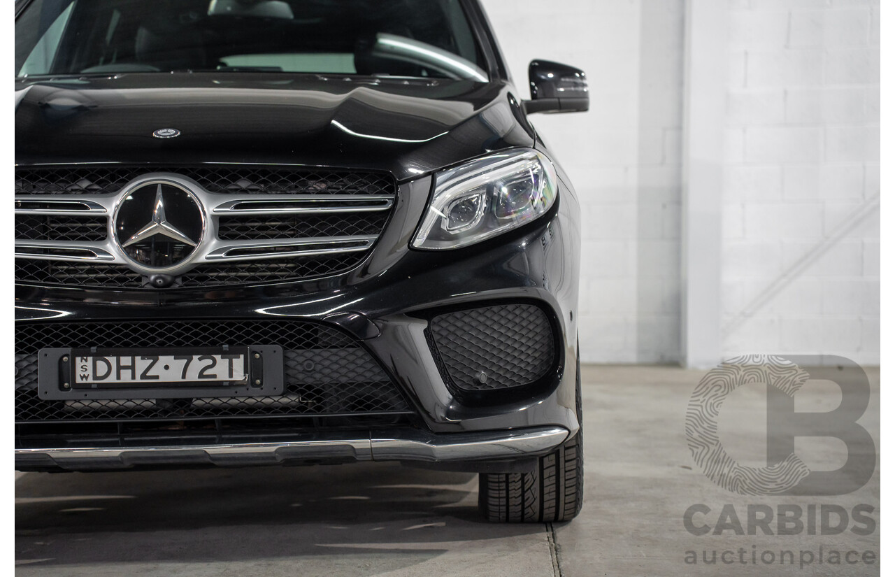 08/2016 Mercedes-Benz GLE 350d 4MATIC (AWD) 166 MY17 4D Wagon Obsidian Black Metallic Turbo Diesel V6 3.0L