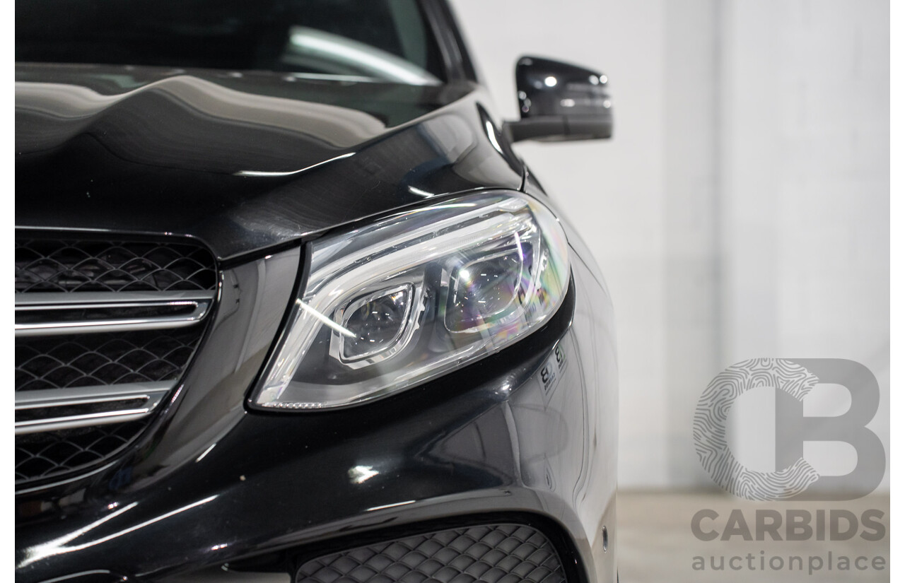 08/2016 Mercedes-Benz GLE 350d 4MATIC (AWD) 166 MY17 4D Wagon Obsidian Black Metallic Turbo Diesel V6 3.0L