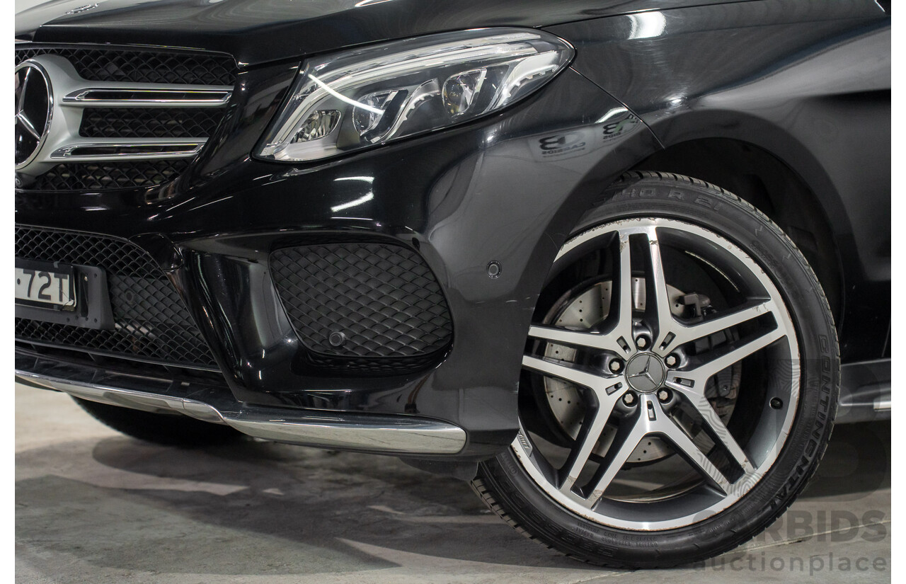 08/2016 Mercedes-Benz GLE 350d 4MATIC (AWD) 166 MY17 4D Wagon Obsidian Black Metallic Turbo Diesel V6 3.0L