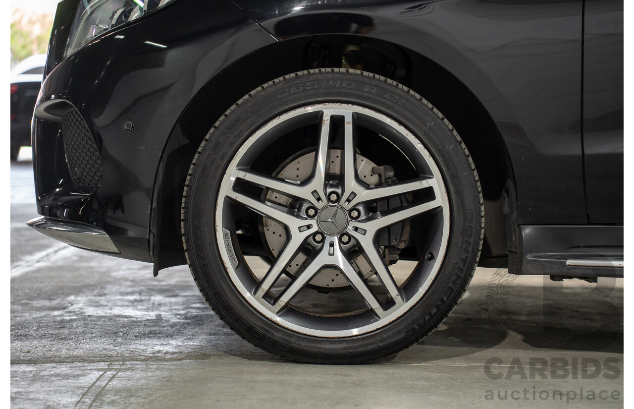 08/2016 Mercedes-Benz GLE 350d 4MATIC (AWD) 166 MY17 4D Wagon Obsidian Black Metallic Turbo Diesel V6 3.0L