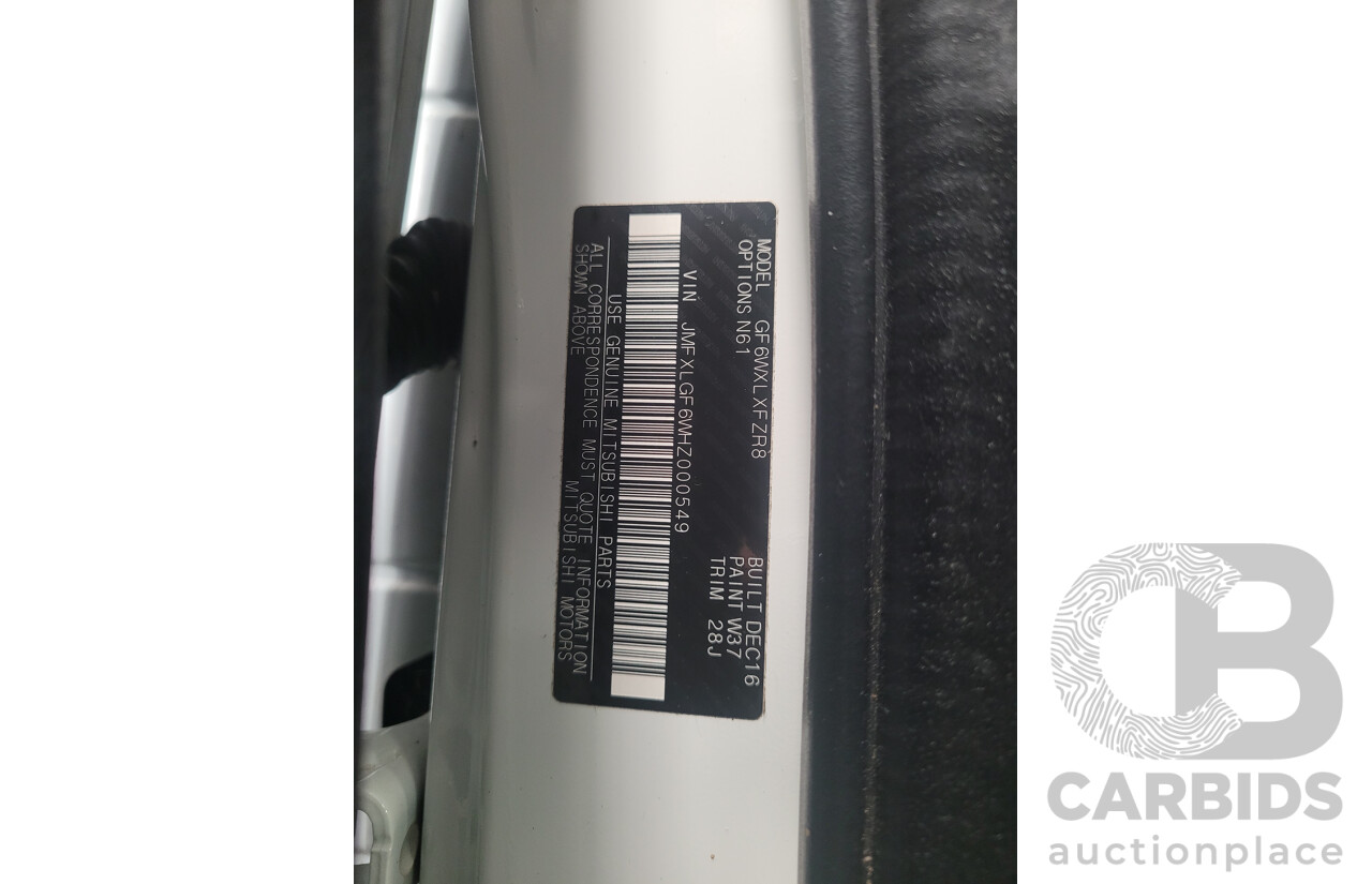 12/2016 Mitsubishi Outlander EXCEED (AWD) ZK MY16 4D Wagon White Turbo Diesel 2.3L