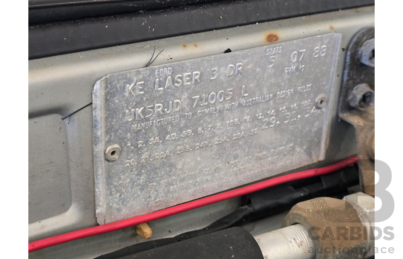 7/1988 Ford Laser TX3 KE 3d Hatchback Grey 1.6L