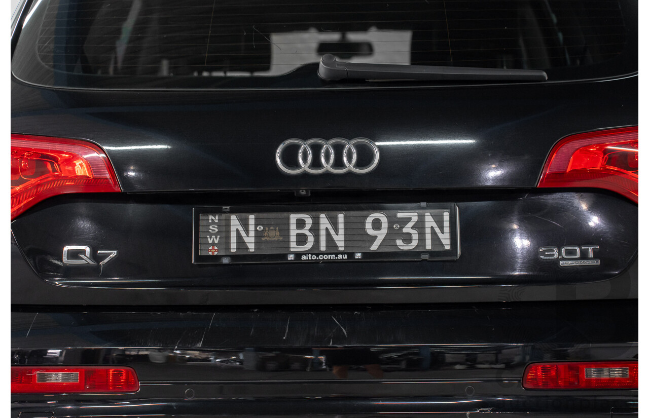 01/2012 Audi Q7 3.0 TFSI Quattro (AWD) MY12 4d Wagon Orca Black Metallic Supercharged V6 3.0L