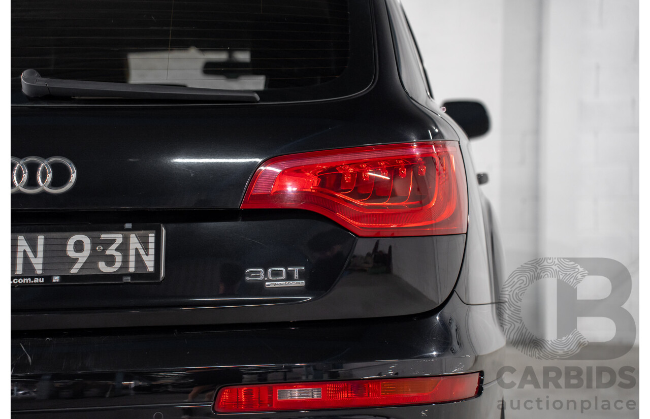 01/2012 Audi Q7 3.0 TFSI Quattro (AWD) MY12 4d Wagon Orca Black Metallic Supercharged V6 3.0L