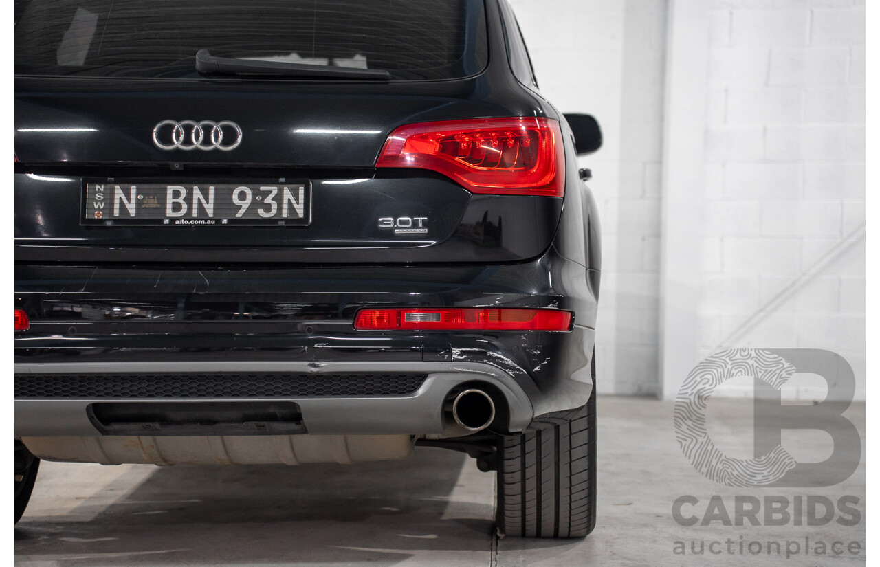 01/2012 Audi Q7 3.0 TFSI Quattro (AWD) MY12 4d Wagon Orca Black Metallic Supercharged V6 3.0L