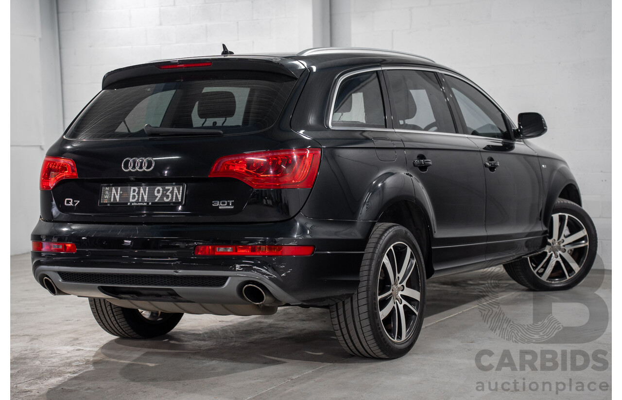 01/2012 Audi Q7 3.0 TFSI Quattro (AWD) MY12 4d Wagon Orca Black Metallic Supercharged V6 3.0L