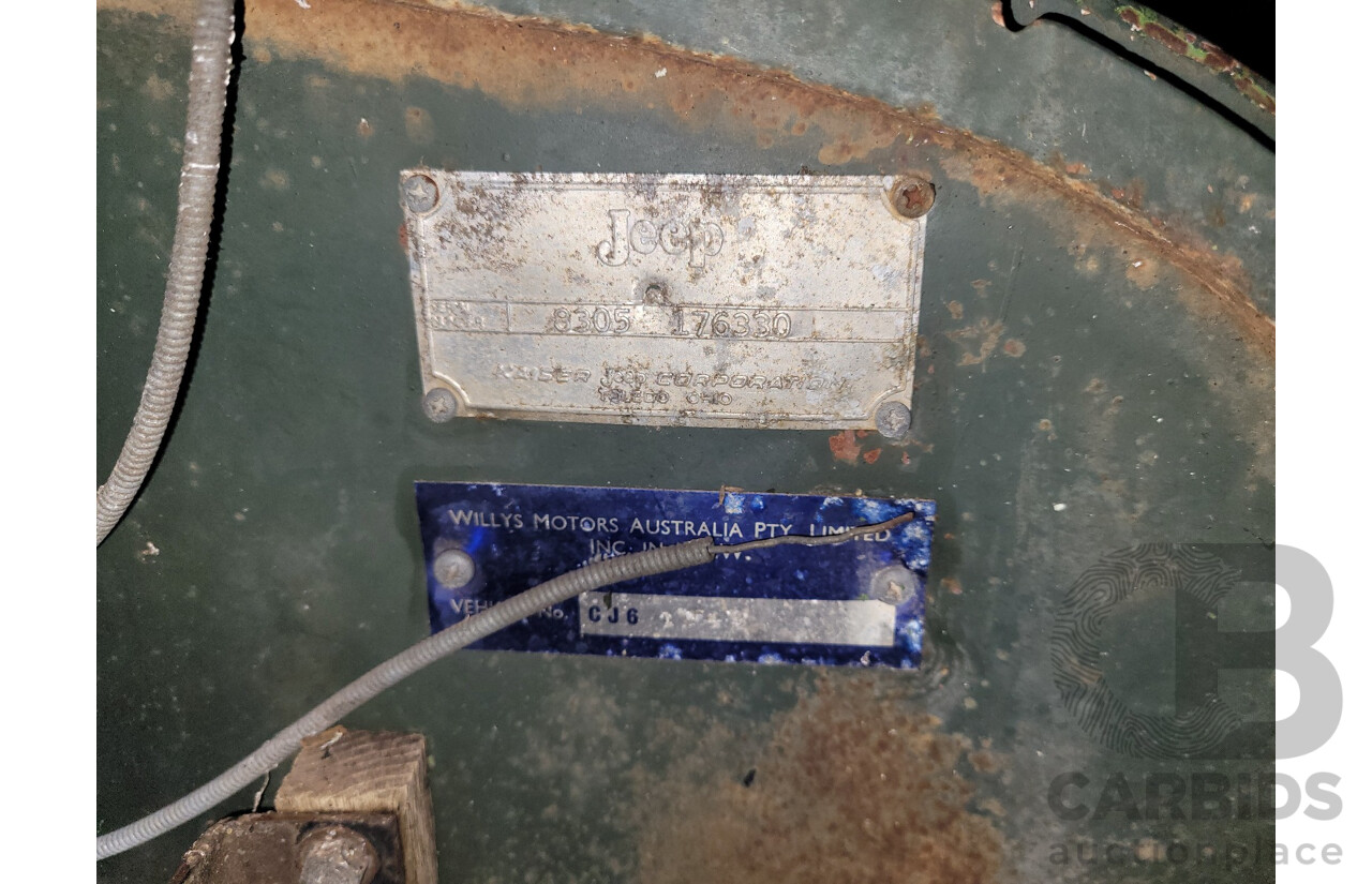 08/1964 Willys Kaiser Jeep CJ-6 Universal 2d Half Cab Green - Project