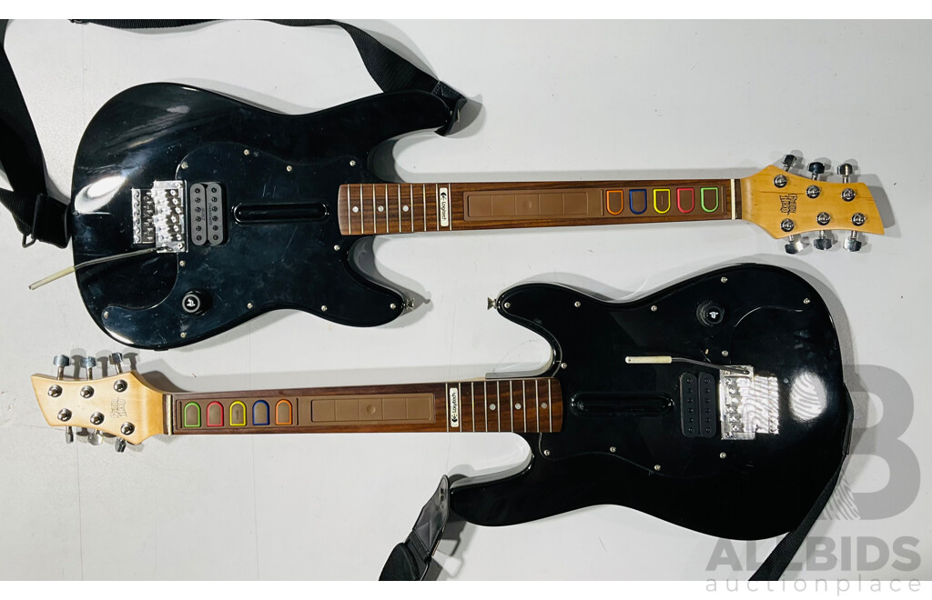 Pair of Logitech Wireless Guitar Hero Guitar PlayStation Controllers