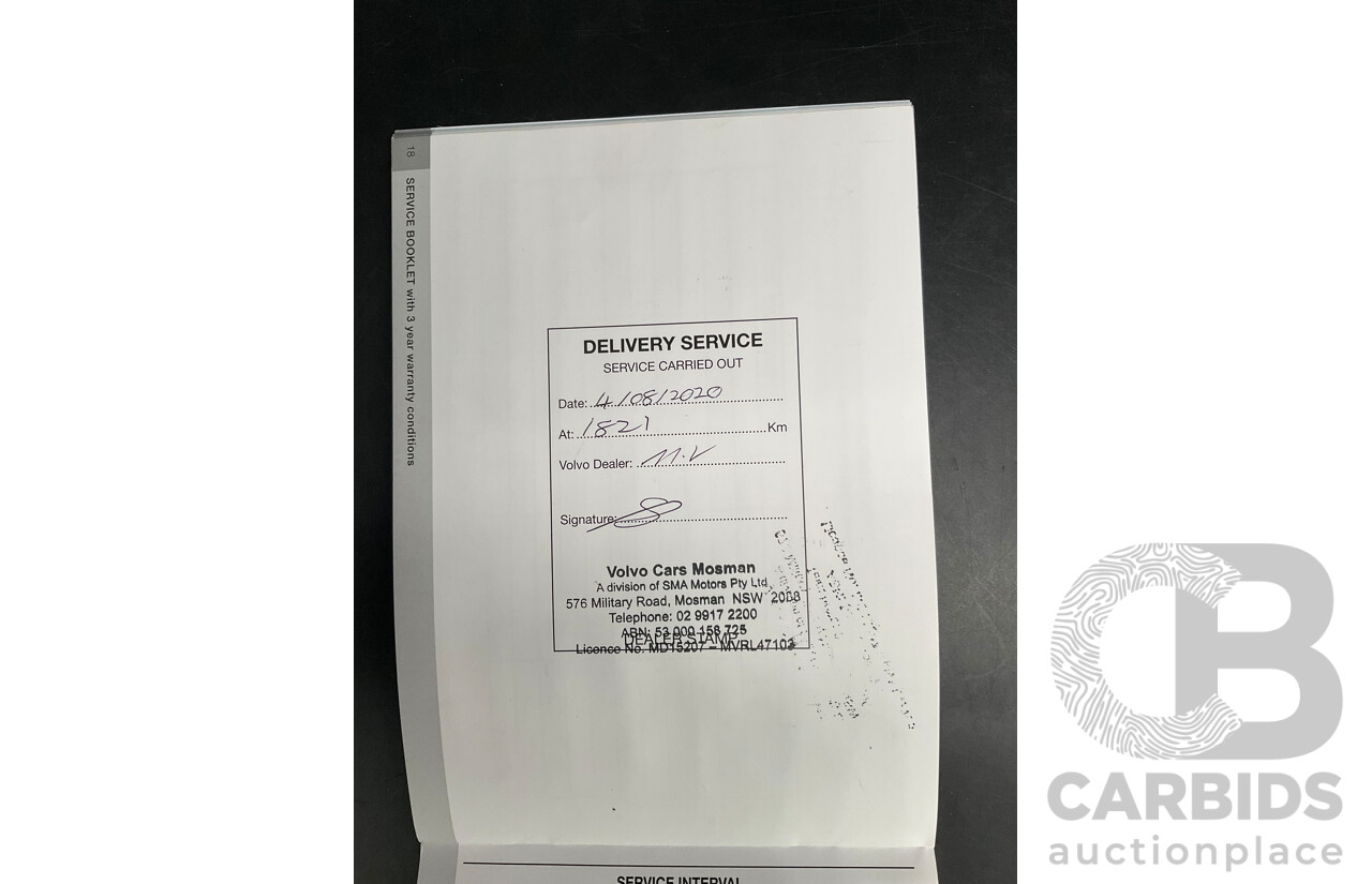 06/2020 Volvo XC60 T5 Inscription (AWD) 246 MY21 4D Wagon Onyx Black Turbo 2.0L