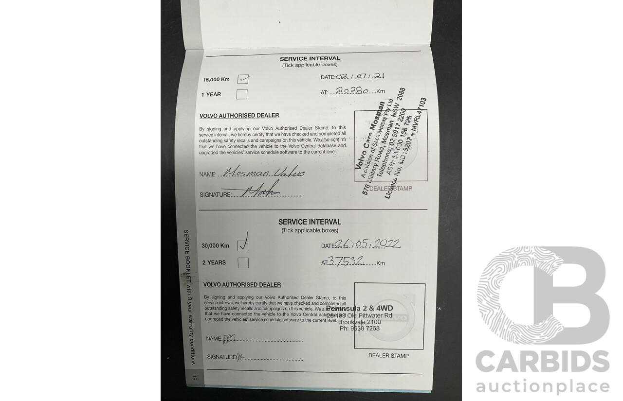 06/2020 Volvo XC60 T5 Inscription (AWD) 246 MY21 4D Wagon Onyx Black Turbo 2.0L