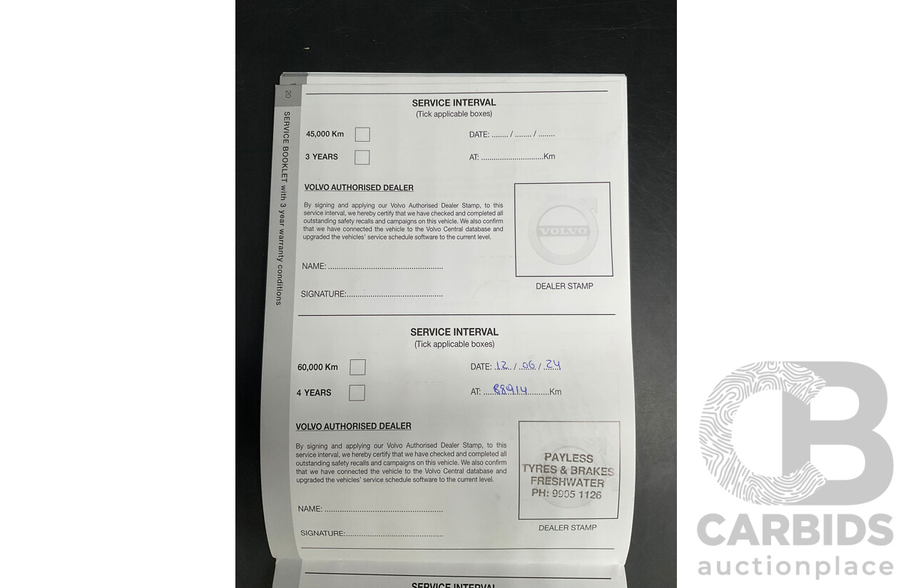 06/2020 Volvo XC60 T5 Inscription (AWD) 246 MY21 4D Wagon Onyx Black Turbo 2.0L