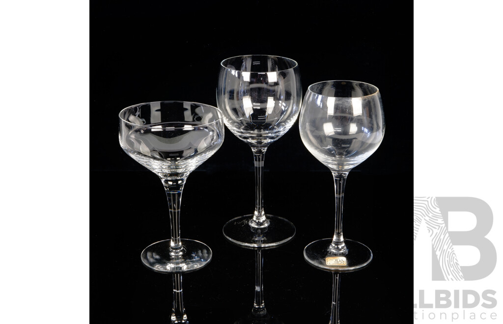 Collection Ten Mid Century Boda Design Stemware, Some with Original Labels