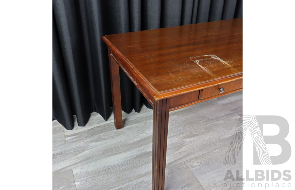 Two Draw Mahogany Study Desk