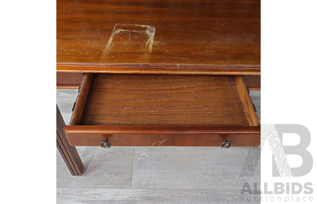 Two Draw Mahogany Study Desk