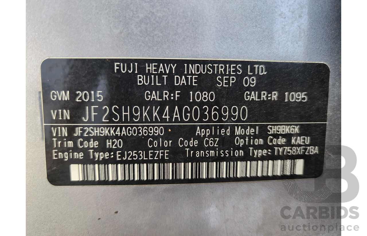 11/2009 Subaru Forester XS Premium MY09 4d Wagon Silver 2.5L