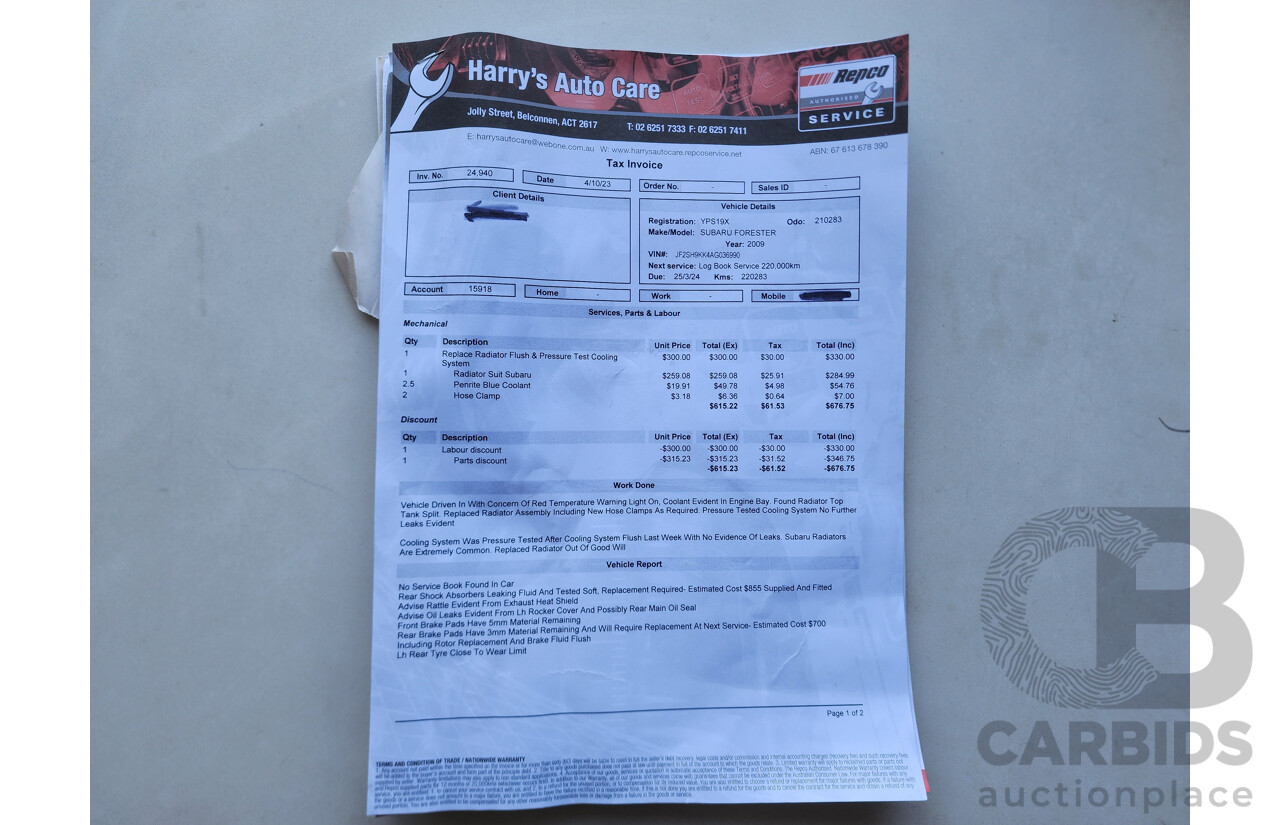 11/2009 Subaru Forester XS Premium MY09 4d Wagon Silver 2.5L