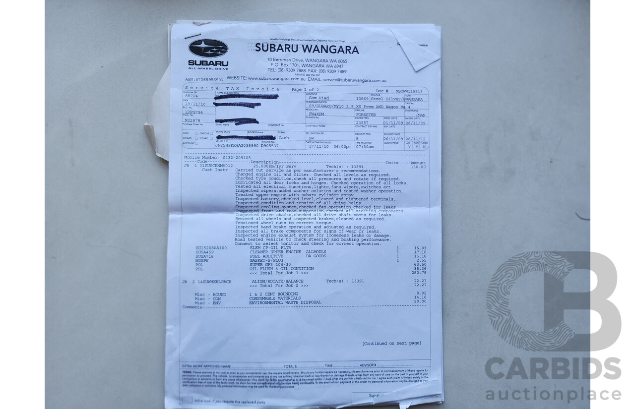 11/2009 Subaru Forester XS Premium MY09 4d Wagon Silver 2.5L