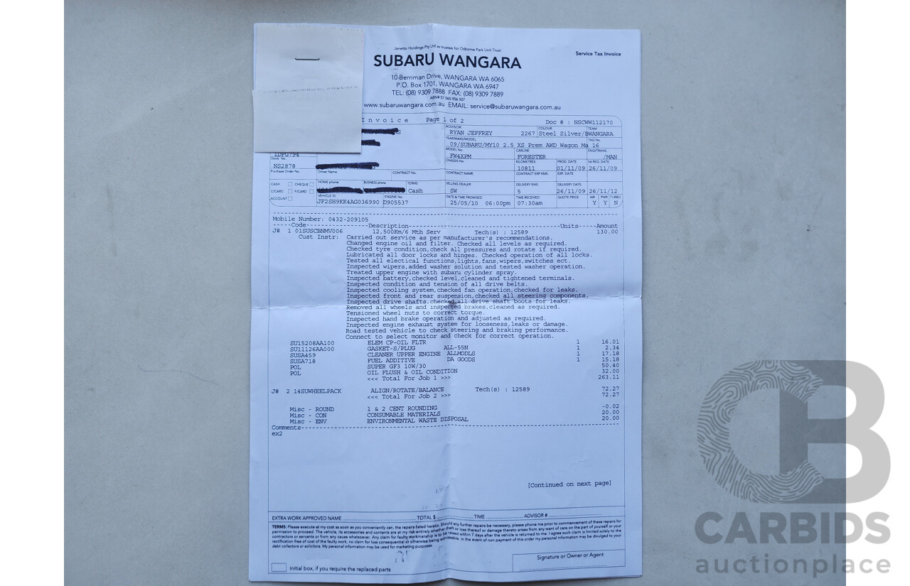 11/2009 Subaru Forester XS Premium MY09 4d Wagon Silver 2.5L