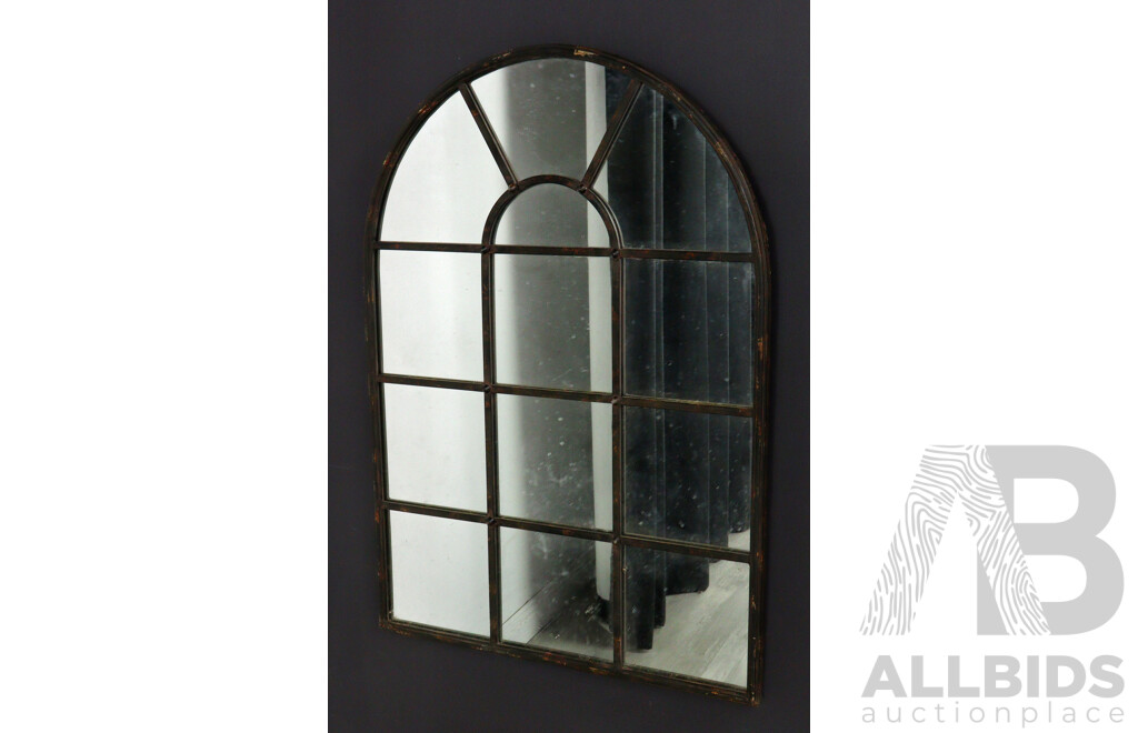 Metal Frame Arch Top Mirror
