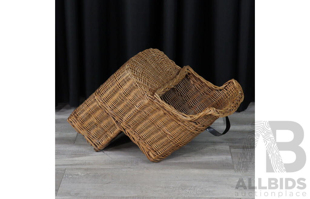 Vintage Wicker Toddler Carrying Basket