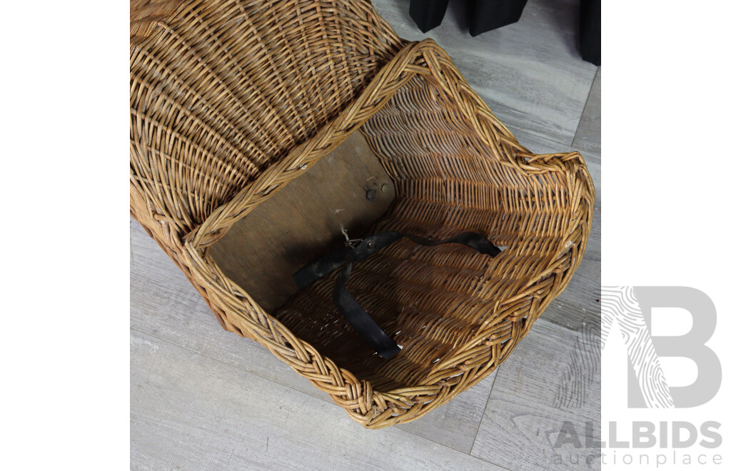 Vintage Wicker Toddler Carrying Basket