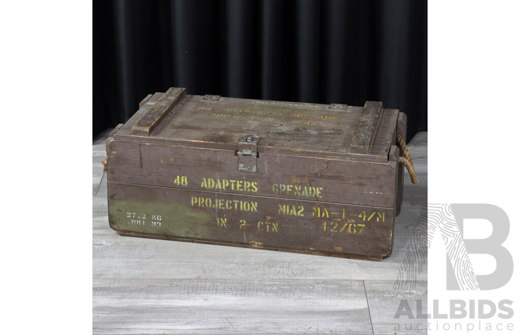 Vintage Military Hand Grenade Case