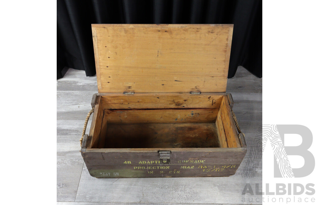 Vintage Military Hand Grenade Case